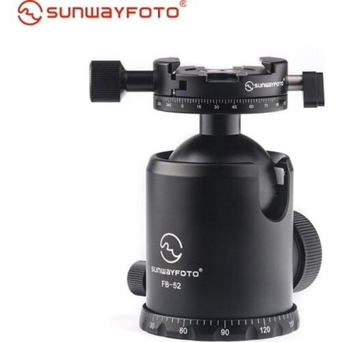 SUNWAYFOTO FB-52DDHi Tripod Ball Head with free quick release plate for DSLR Camera Ballhead Panoramic Tripod Head