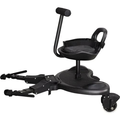 Universal Baby Strollers Pedal Adapter Second Child Standing Plate with Seat Trolley Auxiliary Trailer Twins Scooter Hitchhiker