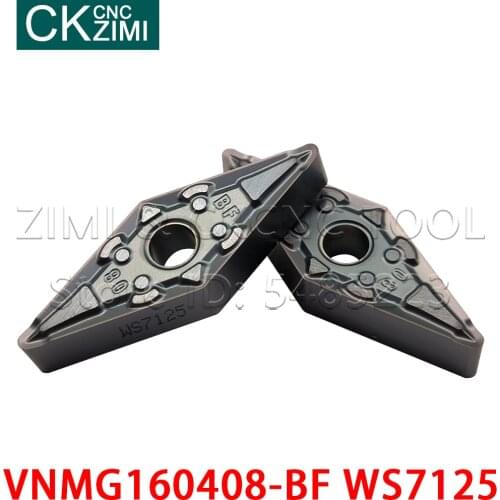 VNMG160404-BF WS7125 VNMG160408-BF WS7125 Carbide Turning Inserts CNC Lathe Cutting Tools high quality VNMG for stainless steel