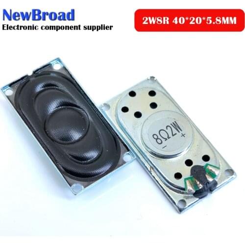 2PCS/Lot Notebook Speaker Horn 2W 8R 4020 Loud speaker 8 ohms 2 Watt 8R 2W 40*20MM thickness 5.8MM