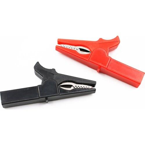 2PCS Battery Test Clip 55MM HV Alligator Clip For Banana Plug 4mm Multimeter Pen Cable Probes Crocodile Clip Battery Car Auto