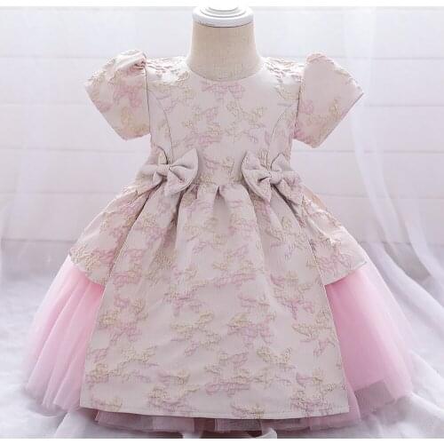 2021 Baptism Baby Clothes Dresses for Girls 1st Year Birthday Flower Party Wedding Christening Infant Baby Christmas Costumes