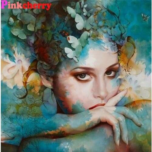 3d picture Diamond Embroidery girl Cross Stitch kits full diamond Mosaic sticker home decoration diamond painting abstract face