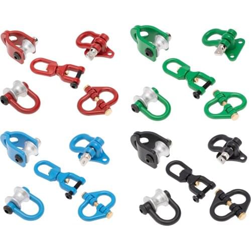 5pcs RC Car Metal Trailer Shackle Tow Hook for 1/10 RC Crawler TRX4 SCX10 90046 Fits D90 TF2 CC01