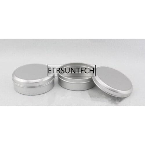 50g Empty Metal Tin Cans Box Silver Aluminum Round Cosmetic Cream Jar Pot Case Lip Balm Container F1213