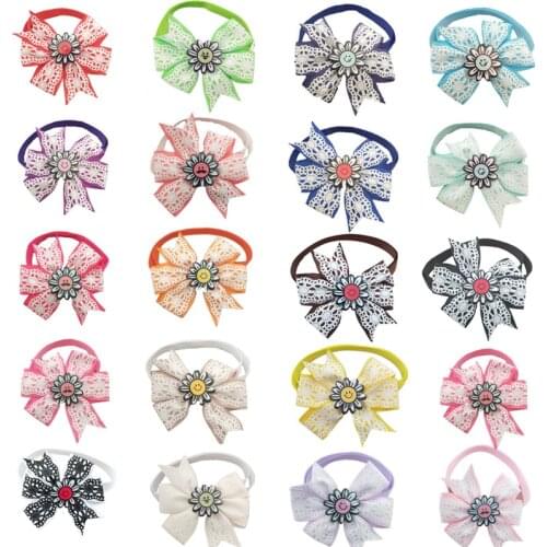 50pcs Pet Porducts Cute Pet Dog Cat Bow Ties Adjustable Dog Bowties Grooming Accessories Pet Dog Party Holiday Grooming Products