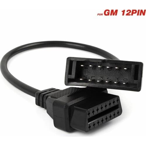 For GM 12 Pin OBDII OBD 2 Auto Diagnostic Connector Adapter Cable GM12 to 16 Pin Cable for GM Vehicles Auto Scanner Adapter