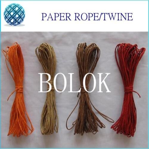 Free shipping 200pcs/lot(10yards/bundle) paper raffia ribbon cord/ Raffia paper rope for Gift Wrap & Deco 10 kinds color