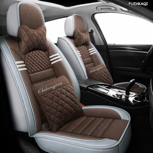 FUZHKAQI flax car seat covers for bmw e90 e46 520 525 320 x3 f25 x5 e70 f10 f20 x1 x6 x4 e36 x2 all model seat cover cars auto