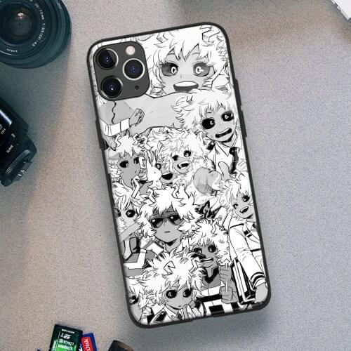 Mina Ashido My Hero Academia Anime Soft TPU Glass Phone Case for IPhone SE 6s 7 8 Plus X Xr Xs 11 12 Mini Pro Max Samsung Redmi