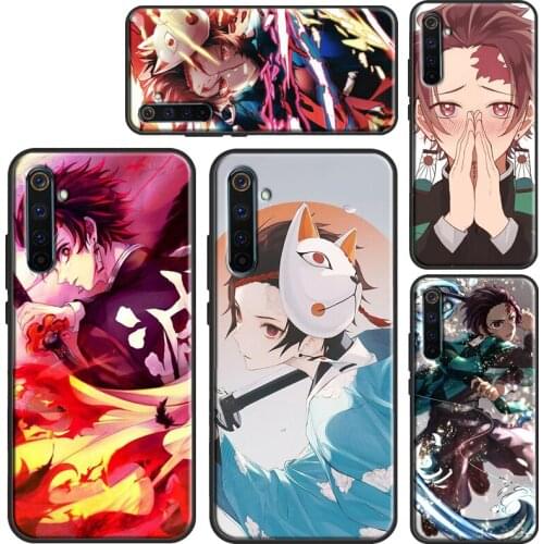 Kamado Tanjirou Demon Slayer Case For OnePlus 9 8 Pro Nord 7T 8T 9R Cover For Realme C3 C21 C11 C15 GT Neo 6 7 8 Q3 Pro