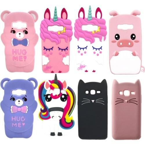 Cute 3D Bear Cat Unicorn Case For Samsung Galaxy J7 Neo / J7 Nxt / J7 Core SM-J701 J701 J701F Case Soft Silicone Back Cover