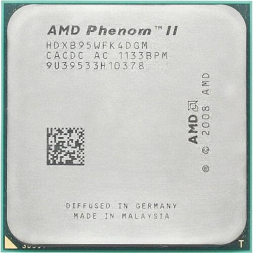 AMD Phenom II X4 B95 Quad-Core CPU Processor (3.0Ghz/6M/95W/ 2000GHz Socket am3 am2+ 938 pin)