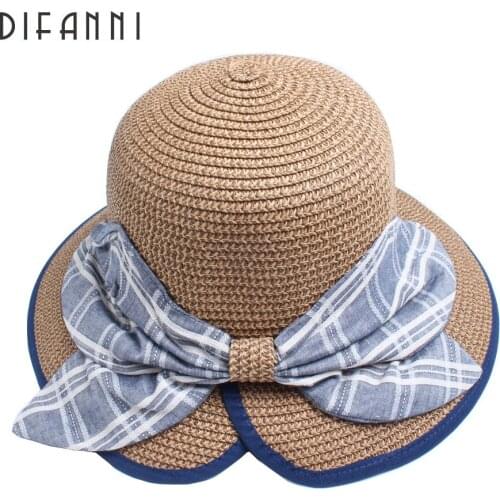 Женские соломенные шляпы DIFANNI China At AliExpress