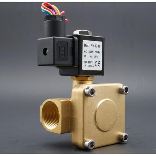 Solenoid valve 220V 24V water valve, normally closed/open ,high temperature, air compressor valves G1/2" 3/4" 1"