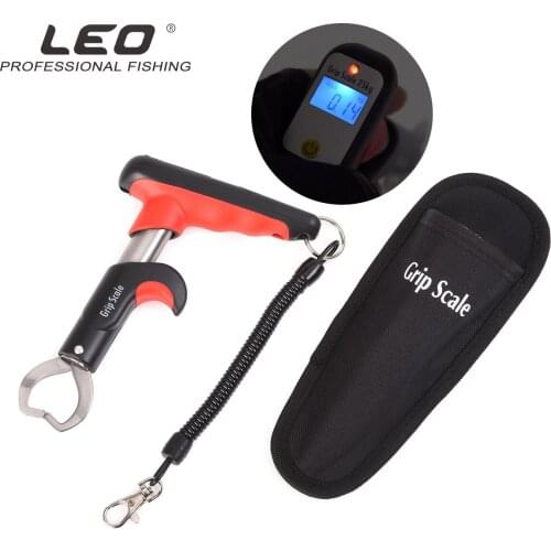 LEO 27995 Gun Electronic Weighing Control Fish Clamp Device Lures Stainless Steel Fishing Grip Holder Grabber Plier Tackle Pesca