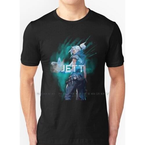 Jett Valorant Agent T Shirt 100% Pure Cotton Valorant Jett Jett Valorant Riot Riot Games Vanguard Videogames