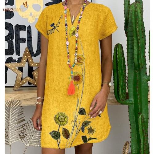 HAOOHU Linen Summer Dresses
