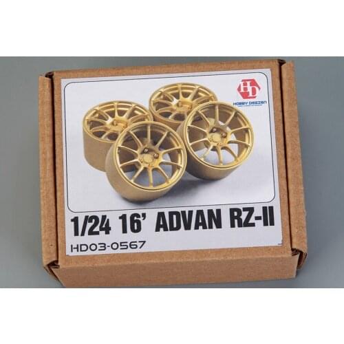 Hobby Design 1/24 16' ADVAN RZ-II Wheels (Resin Wheels) HD03-0567 Model Car Modifications Hand Made Model