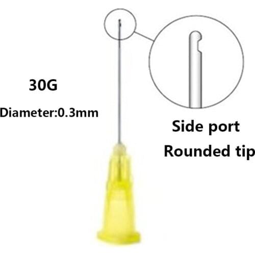 100pcs 30GA Dental Endo Irrigation Needle Tip End-Closed Side Hole Root Canal Washing Endo Syringe Oral Hygiene Care Material