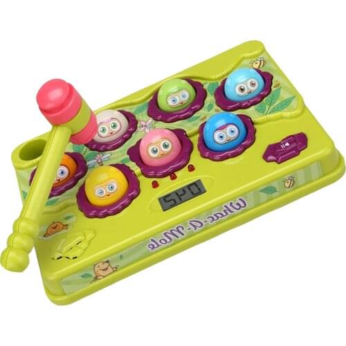 Mole Game Toy Durable Colorful Light Whack-a-mole Electric Toy For Childrens Learning Education Trainning Interactive Fun Games
