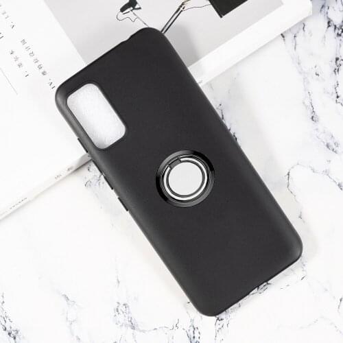 For Wiko Power U20 U10 6.82" PowerU10 Back Ring Holder Bracket Phone Case Smartphone TPU Soft Silicone Cover
