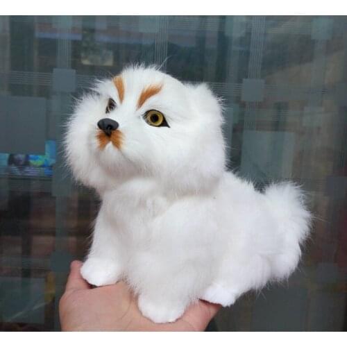 Simulation cute white pekingese 20x16cm model polyethylene&furs dog model home decoration props ,model gift d301