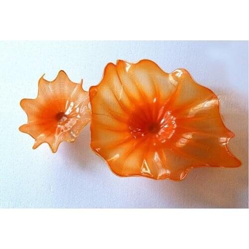 Hot Sale Led Wall Decoration Chandelier Light Abstract Design Fused Glass Wall Art