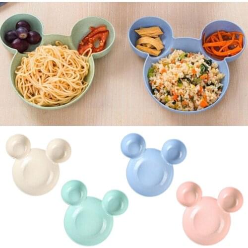 New Creative Kids Bowl Sub Salad Plate Pure Natural Plastic Tableware Dinnerware 4 Colors