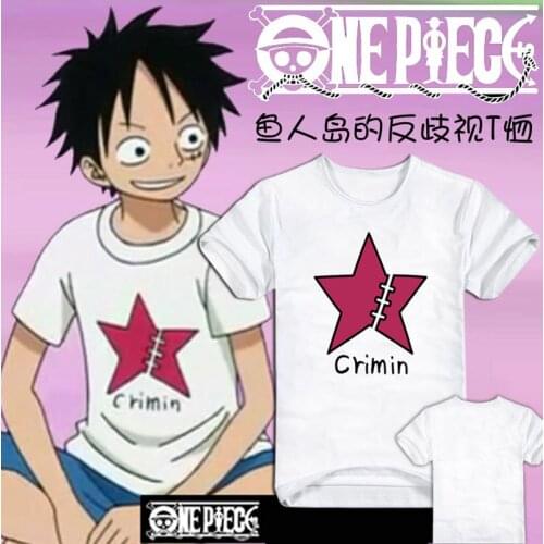 New Summer Anime T shirt One Piece Luffy Cosplay cotton T-shirt Tops Tees