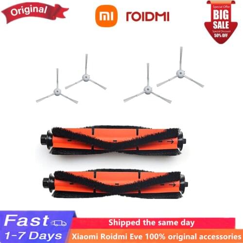 Original ROIDMI EVE Plus Sweeper Vacuum Robot Parts Rolling Brush + Side Brush Preferential Package Accessories