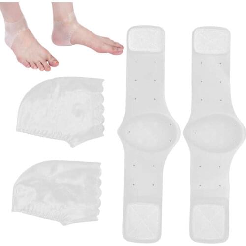 Adjustable Back Support Pair Silicone Arch Support Pad+Pair Heel Socks Flat Foot Insole Moisturizing Anti Dry Arch Pad