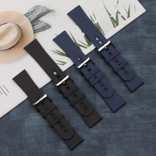 Top Quality 23mm Fluororubber Silicone Strap Pin Buckle Waterproof Watchband for For fit BLANCPAIN Fifty Fathoms watch strap