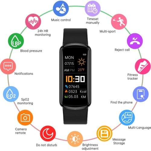 Smart Watch Men IP68 Fitness Childrens Bracelet Clock Heart Rate Monitor Blood Pressure Womens Watches Wristband For iOS