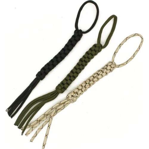 Yofeil 2Pcs/lot Outdoor Camping Corn Knot Nylon Chain Tool Ornaments Knife Pendant Falling Keychain DIY Tools Paracord Rope