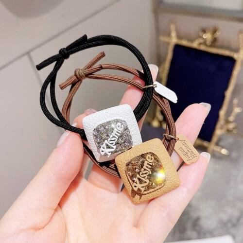 Women Lady Fashion Elastic Hair Ring Luxury Crystal Hair Rubber bands Rope Headbands Ties Hair Accessories for Women & Girls
