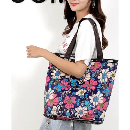 Womens Bag Nylon Cloth Folding Handbag Printed Cloth Shoulder Folding torebki damskie sac a main femme de marque soldes