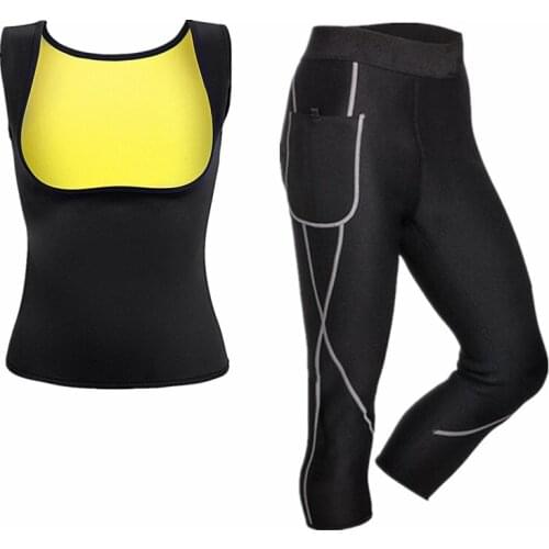 New Thermal Underwear Sets womens 2019 Fitness Sauna Shapers Clothes Long Johns Thermal Tights Winter Neoprene Compression suits