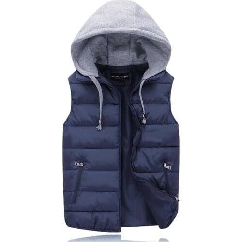 Cotton Vest Top Women Autumn Winter Hooded Vest Outerwear Thick Oversize Warm Sleeveless Jacket Plus Size 4XL Waistcoat Clothing