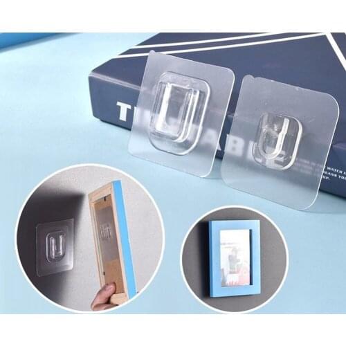 10 Pack Seamless Wall Hooks Double-sided Stickers Seamless Self Adhesive Hooks Bathroom Punch-free Holder Kitchen Supplies