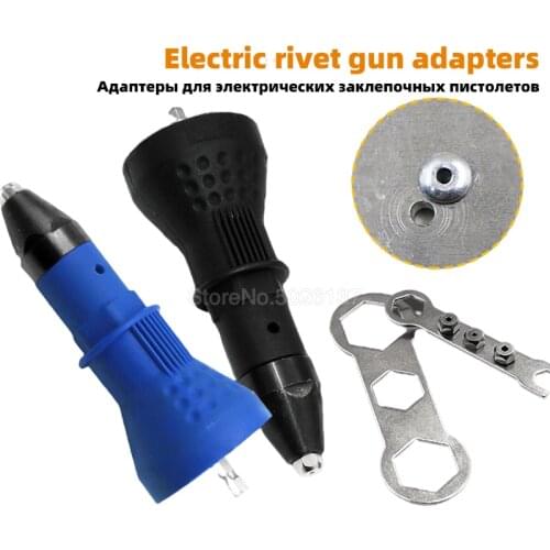 7PCS Set Electric Drill Riveter Nut Gun Riveting Tool Adaptor Pull Conversion Adapter Cordless Rivet Bits Insert Threaded