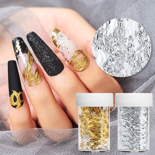 4*50cm Aluminum Foils 3D DIY Decoration Mesh Nail Stickers Glitter Line Nail Art Decal Wraps Slider Manicure