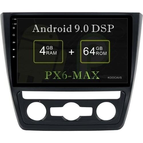 KOOCAVS 10.2" IPS Android 9.0 Car GPS Radio Player for Skoda Yeti 2014 2015 2016 2017 with 4GB+64G Multimedia