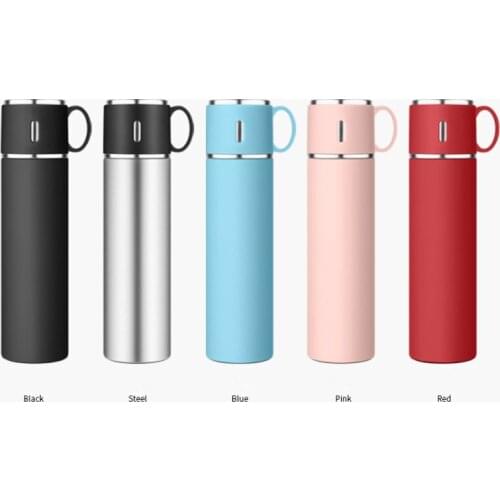 Eco-Friendly 420ml/580ml Vacuum Flasks Protable Vacuum Water Bottle 316 stainless steel Thermos Cup Dual-purpose Drinking Lid