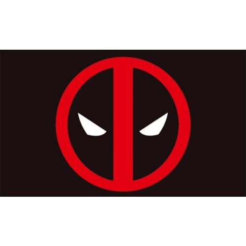 Superhero Deadpool logo Flag 3*5 ft 90*150 cm 100 d polyester Flying