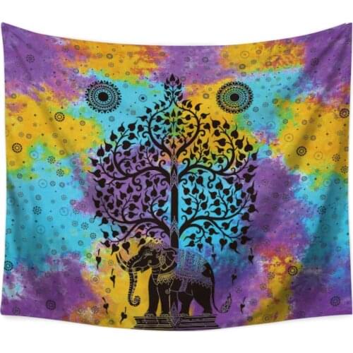 PLstar Cosmos Watercolor Elephants Tapestry 3D Printing Tapestrying Rectangular Home Decor Wall Hanging New style-11