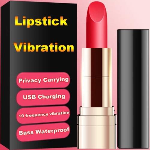 Hieha USB Mini Lipstick Vibrator Clit Nipple Massage Clitoris Stimulator Electric Vibrating Waterproof Adult Sex Toys for Woman