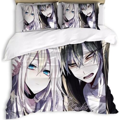 Angels Of Death Bedding Set 3D Print Angel Of Killing Duvet Cover Angel Of X Bed Quilt Cover Japan Anime Bed Cover Set Decor