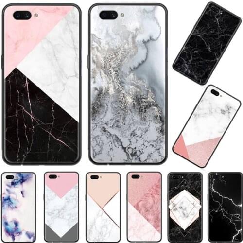 Marble geometric glitter artistic aesthetics Phone Case For OPPO R9 R11 R15 R17 RENO Realme S PLUS Normal 2z 3 5 C2 pro