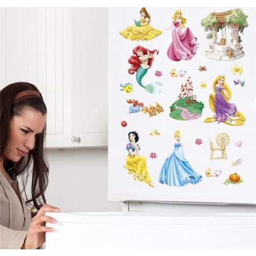 Cartoon 30*90cm Snow White Princess Wall Stickers For Kids Rooms Home Decor Disney Wall Decals Pvc Mural Art Diy Posters